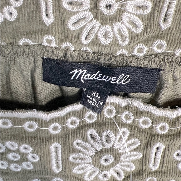 Madewell Olive Corduroy Dress with Square Neckline NEW With Tags! Size XL - Picture 4 of 11